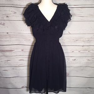 ❤️2/$10 H & M Blue Ruffled Dress